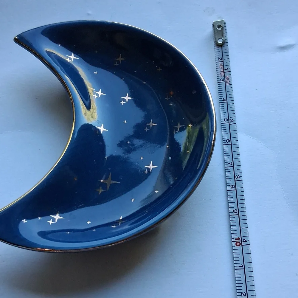 Crescent Moon Ceramic Jewelry Dish